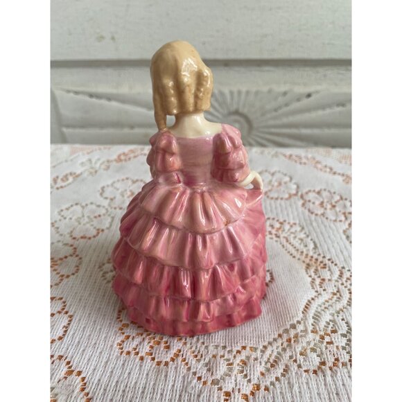 Vintage 1950s Royal Doulton "Rose" Porcelain Girl Ruffled Dress - Picture 4 of 11